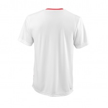 Wilson Tennis Tshirt Team II Crew korallrot/weiss Herren